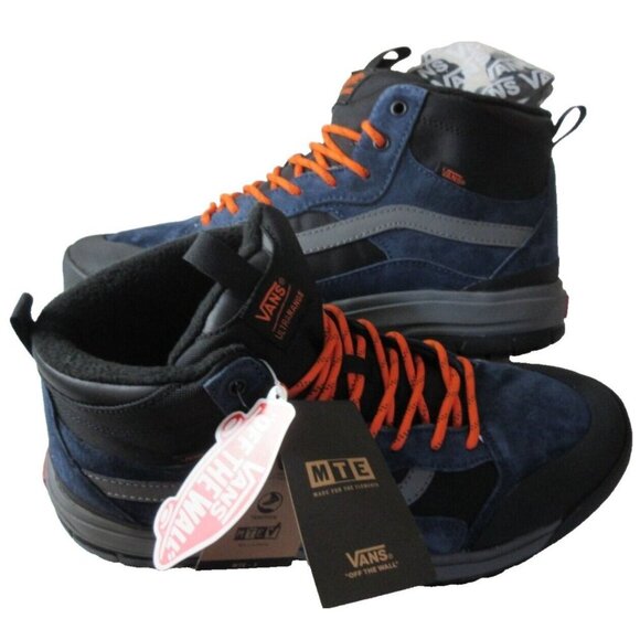 Vans Men's UltraRange Exo Hi MTE-1 All Weather Boots Dress Blues Black Sizes NIB - Picture 3 of 6